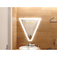 Зеркало в ванную комнату с подсветкой светодиодной лентой Винчи